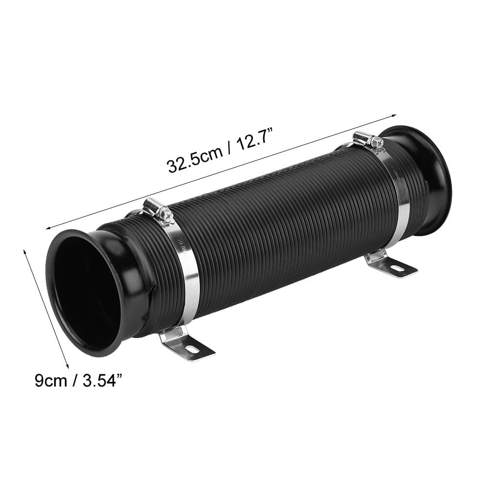 76mm//3inch Aluminum Alloy Universal Car Cold Air Intake Pipe Tube Hose Kit Filter System EBTOOLS Air Intake Pipe Silver